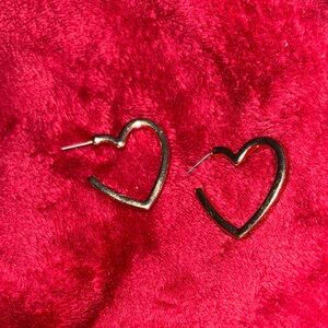 Vintage Gold Heart Earrings